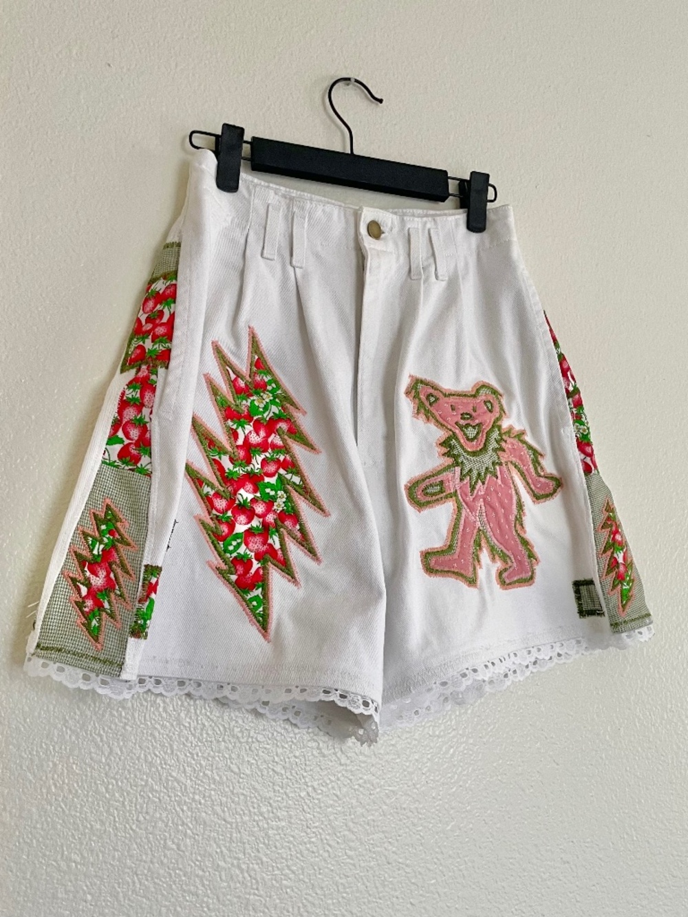 OOAK Upcycled Grateful Dead Denim Shorts